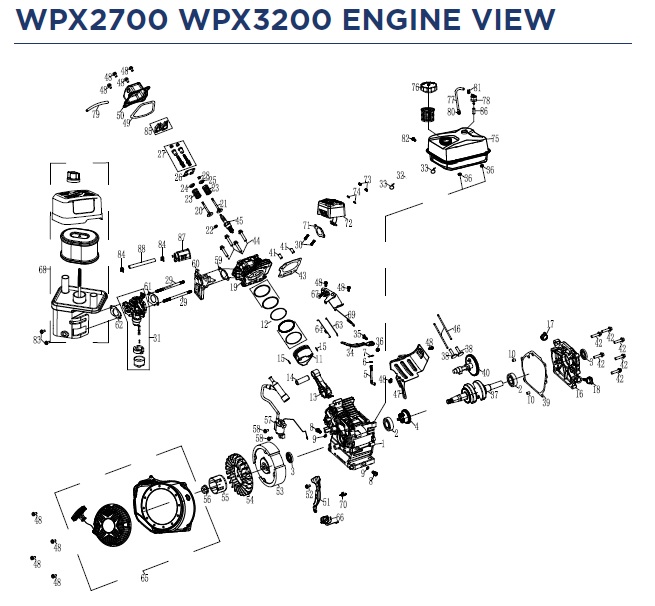 WPX3200 engine parts